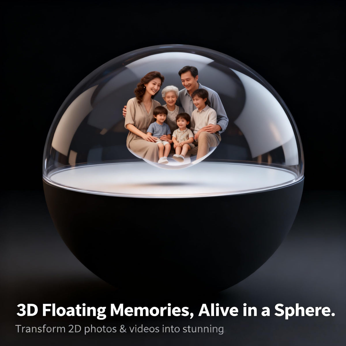 Manifestation Crystal Ball – 3D WiFi Photo & Video Memory Sphere | Immersive Ambient Light Globe Gift